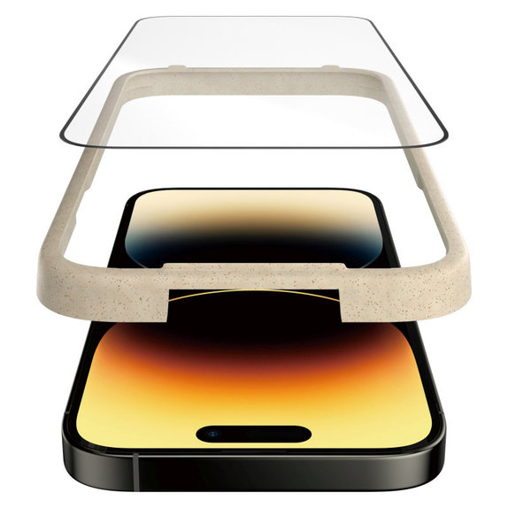 Kaljeno staklo UWF Anti-Reflective AB s aplikatorom za iPhone 14 Pro, Crna, PanzerGlass