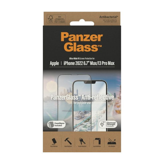 PanzerGlass - Tempered Glass UWF antirefleksno AB za iPhone 13 Pro Max & 14 Plus