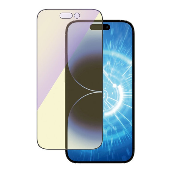 Kaljeno staklo UWF Anti-Bluelight AB s aplikatorom za iPhone 14 Pro, Crna, PanzerGlass