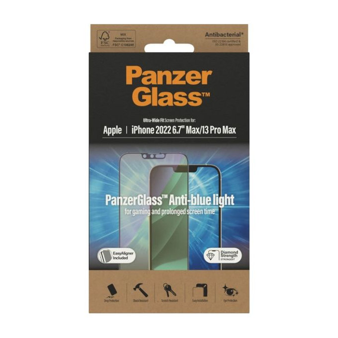 PanzerGlass - Tempered Glass UWF Anti-Bluelight AB za iPhone 13 Pro Max & 14 Plus