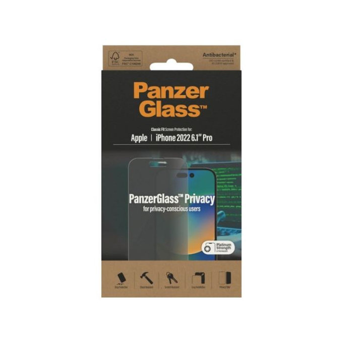 PanzerGlass - Tempered Glass Privacy AB za iPhone 14 Pro