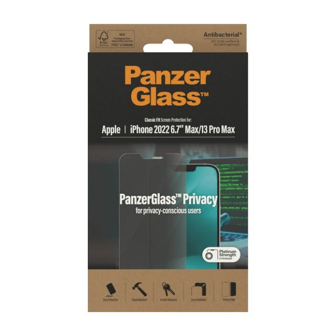 PanzerGlass - Tempered Glass Privacy AB za iPhone 13 Pro Max & 14 Plus