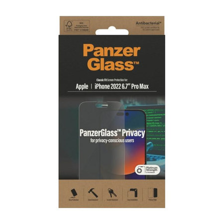 PanzerGlass - Tempered Glass Privacy AB za iPhone 14 Pro Max