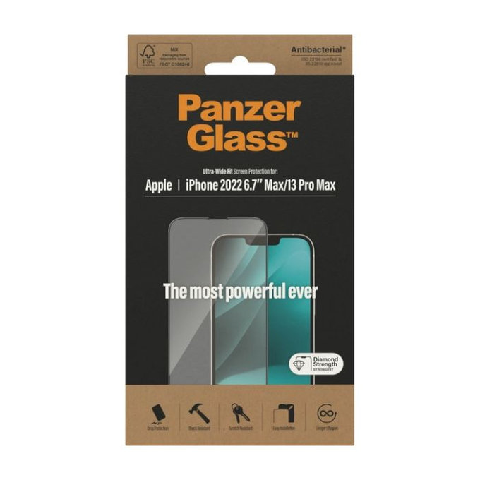 PanzerGlass - Tempered Glass UWF AB za iPhone 13 Pro Max & 14 Plus