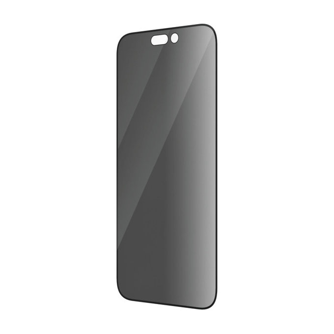 Kaljeno staklo UWF Privacy AB s aplikatorom za iPhone 14 Pro, Crna, PanzerGlass