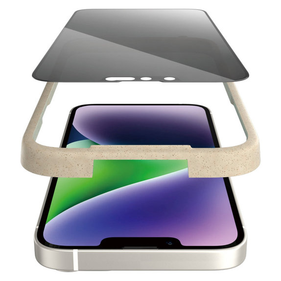 Kaljeno staklo UWF Privacy AB s aplikatorom za iPhone 14 Plus/13 Pro Max, Crna, PanzerGlass