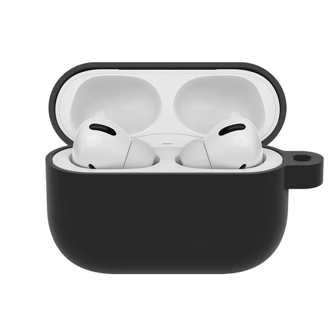 FixPremium - Silikonska Maska s karabinerom za AirPods Pro, crna