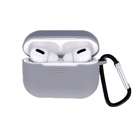 FixPremium - Silikonska Maska s karabinerom za AirPods Pro, space grey