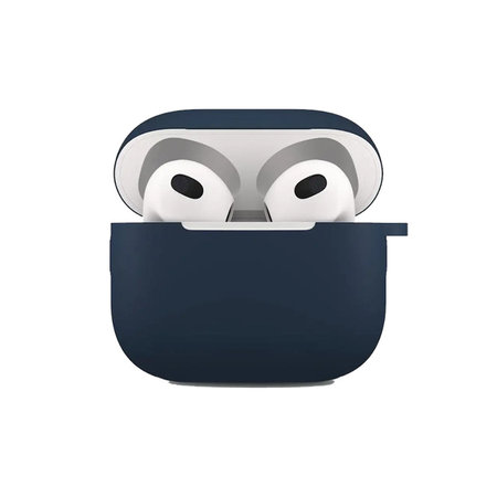 FixPremium - Silikonska Maska s karabinerom za AirPods 3, plava