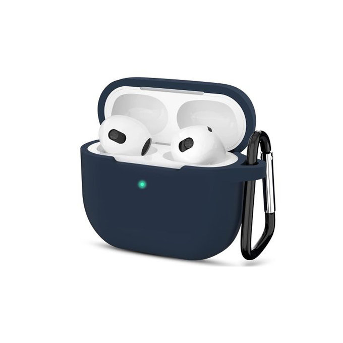 FixPremium - Silikonska Maska s karabinerom za AirPods 3, plava