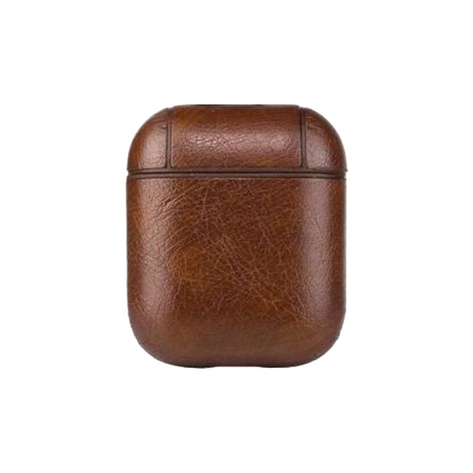FixPremium - Torbica od umjetne kože za AirPods 1 i 2, smeđa