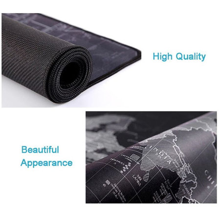 FixPremium - Podloga za miš i tipkovnicu s motivom karte, crna