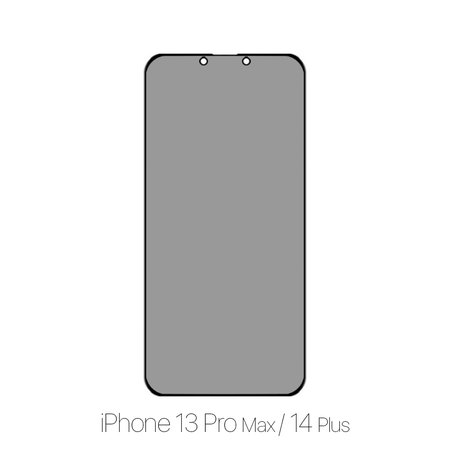 FixPremium Privacy Anti-Spy Glass - Kaljeno staklo za iPhone 13 Pro Max & 14 Plus