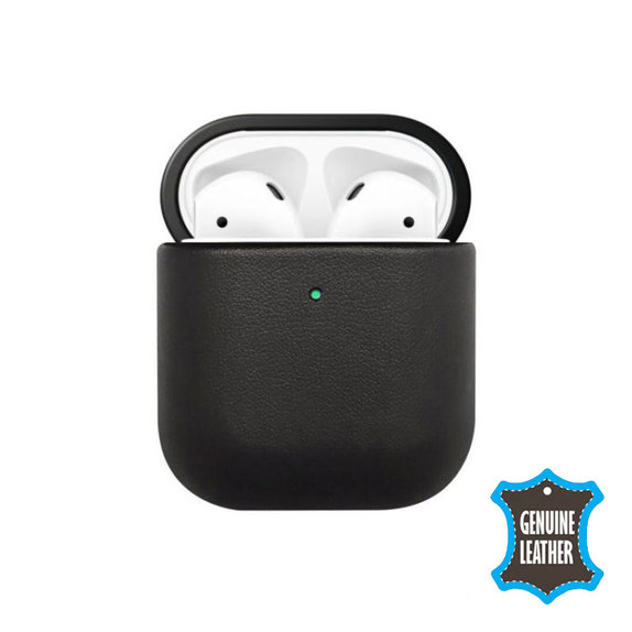 FixPremium - Kožna torbica za AirPods 1 i 2, crna