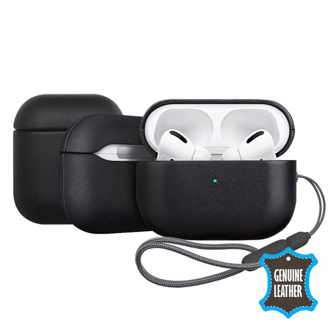 FixPremium - Kožna torbica za AirPods 3, crna