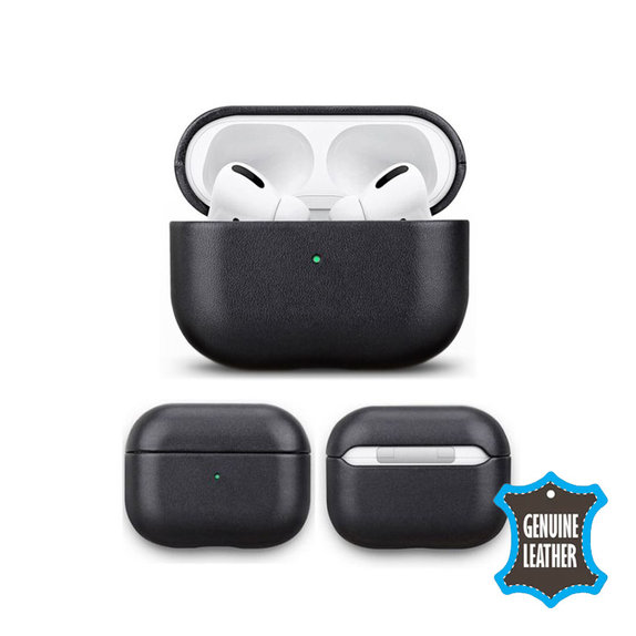FixPremium - Kožna torbica za AirPods Pro, crna