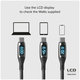 SBS - USB-C / USB-C kabel s LCD-om i PowerDelivery 100W (1m), crni