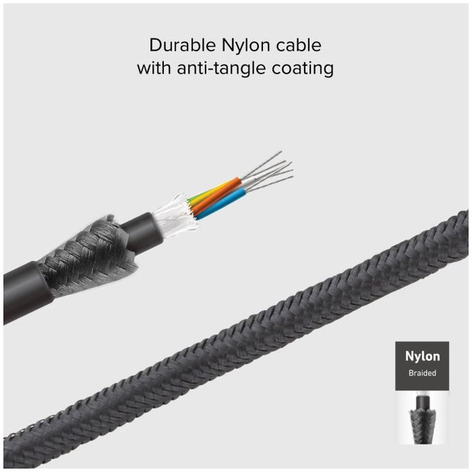 SBS - USB-C / USB-C kabel s LCD-om i PowerDelivery 100W (1m), crni