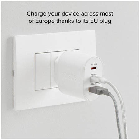 SBS - 45 W USB polnilec, 2x USB-C, PowerDelivery, bel