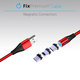 FixPremium - Lightning/USB magnetni kabel (1m), crni