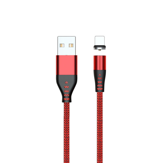 FixPremium - Lightning/USB magnetni kabel (2m), crveni