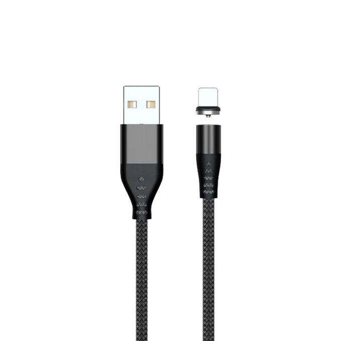 FixPremium - Lightning/USB magnetni kabel (2m), crni