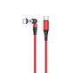 FixPremium - USB-C / USB magnetski kabel (1m), crveni
