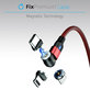 FixPremium - USB-C / USB magnetni kabel (1m), crni