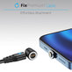 FixPremium - USB-C / USB magnetni kabel (1m), crni