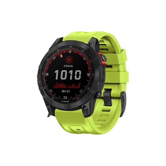 FixPremium - Silikonska narukvica za Garmin (QuickFit 26mm), zelena
