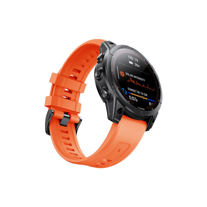 FixPremium - Silikonska narukvica za Garmin (QuickFit 26mm), narančasta