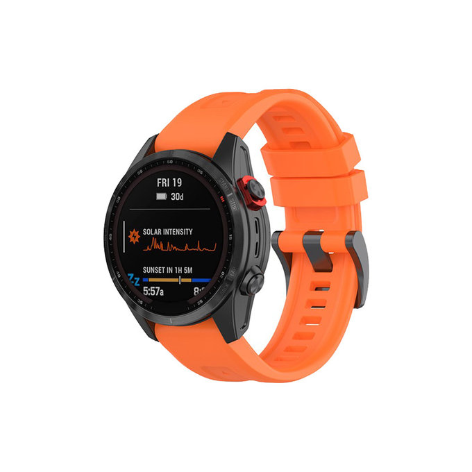 FixPremium - Silikonska narukvica za Garmin (QuickFit 26mm), narančasta