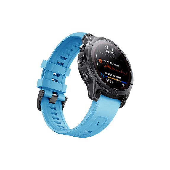 FixPremium - Silikonska narukvica za Garmin (QuickFit 26mm), plava