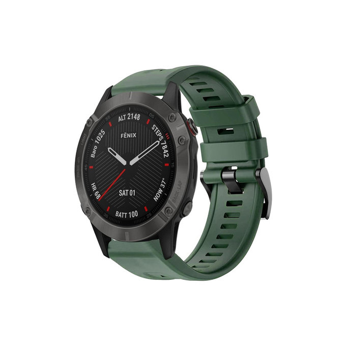 FixPremium - Silikonska narukvica za Garmin (QuickFit 26mm), tamno zelena