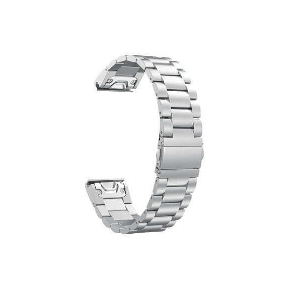 FixPremium - Remen od nehrđajućeg čelika za Garmin (QuickFit 22 mm), srebrni