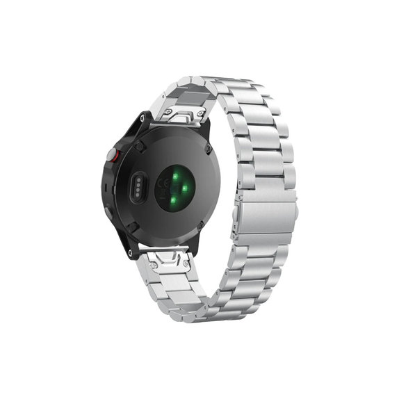 FixPremium - Remen od nehrđajućeg čelika za Garmin (QuickFit 22 mm), srebrni