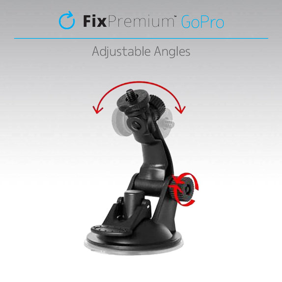FixPremium - Nosač za GoPro s prisisom, crni