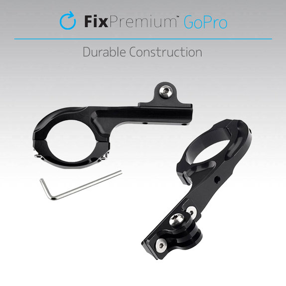 FixPremium - Nosač za bicikl za GoPro, crni