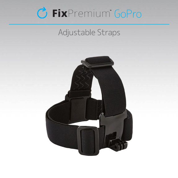 FixPremium - Nosač za glavu za GoPro, crni