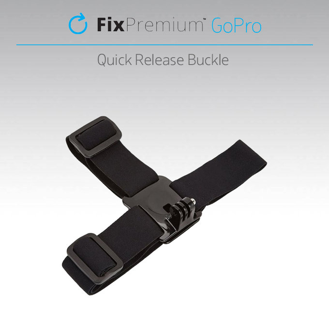 FixPremium - Nosač za glavu za GoPro, crni