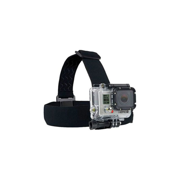 FixPremium - Nosač za glavu za GoPro, crni