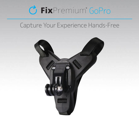 FixPremium - Nosač za kacigu za GoPro, crni