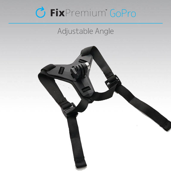 FixPremium - Nosač za kacigu za GoPro, crni