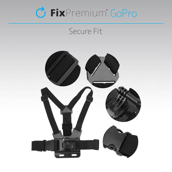 FixPremium - Body Mount za GoPro, crni