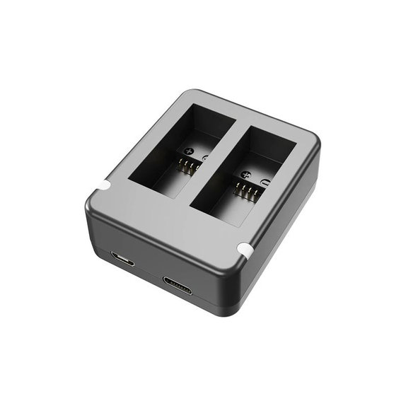 FixPremium - Stanica za punjenje za 2 GoPro baterije (Hero (2018)/Hero 5/Hero 6/Hero 7/Hero 8), crna