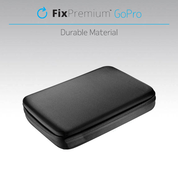 FixPremium - Torbica za GoPro i dodatnu opremu (veličina L), crna