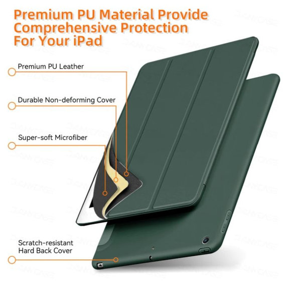 FixPremium - Silikonska preklopna torbica za iPad Pro 12.9" (4., 5. generacija), zelena