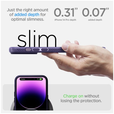 Spigen - Maska Liquid Air za iPhone 14 Pro, Deep Purple