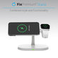 FixPremium - MagSafe stalak 3u1 za iPhone, Apple Watch & AirPods, crni