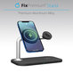 FixPremium - MagSafe stalak 3u1 za iPhone, Apple Watch & AirPods, bijeli